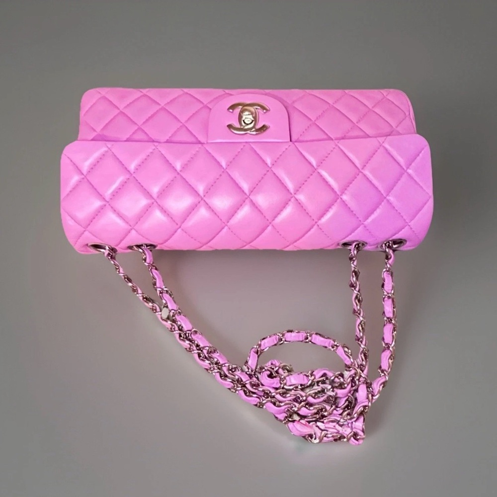 Chanel mauve Pink Quilted Lambskin Valentine's Day East West Single Flap Bag - Picture 2 of 10